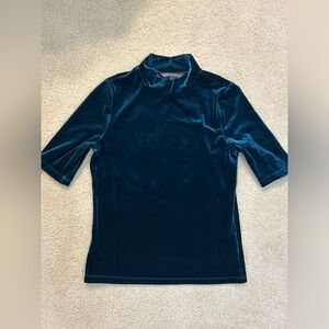 Banana Republic Velour Teal Top
